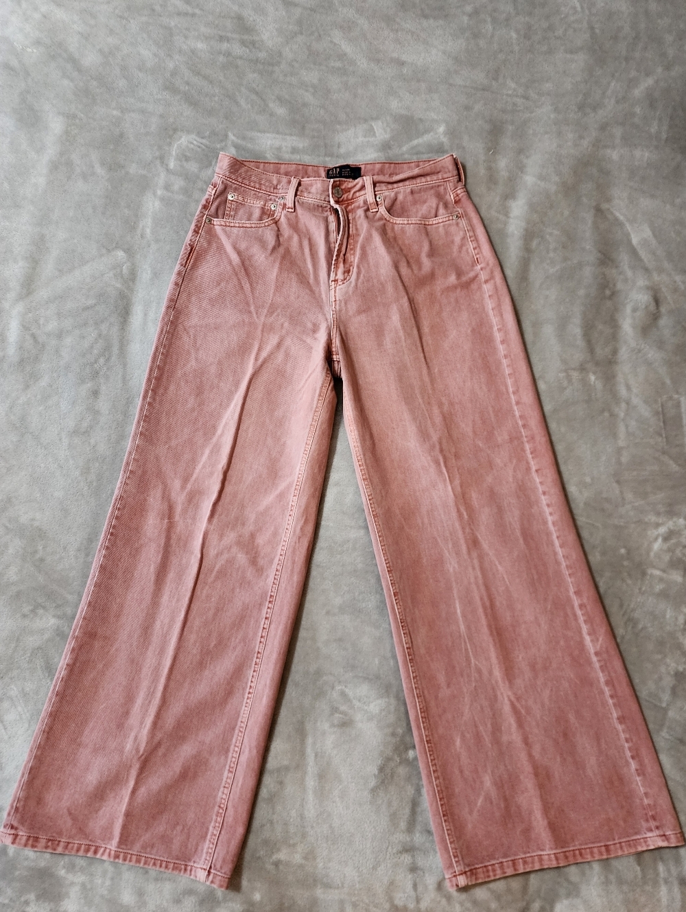 Wide Leg Jeans | High Rise Pink Denim GAP 10/30